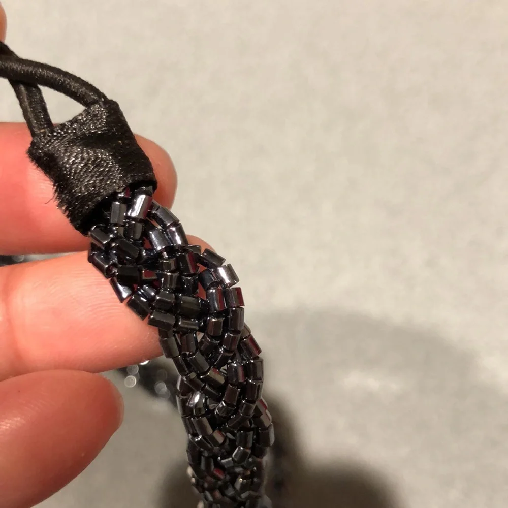 Braided Beaded Elastic Headband